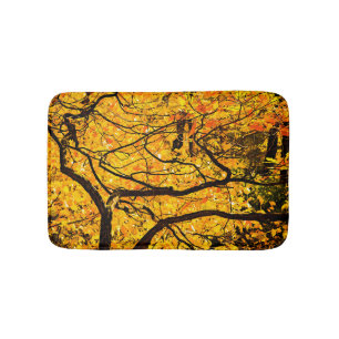 Goldene Adern des Herbstes Badematte