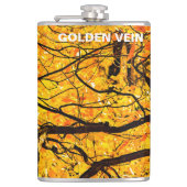 Goldene Adern des Herbstes Flachmann (Vorderseite)
