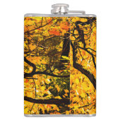 Goldene Adern des Herbstes Flachmann (Rückseite)