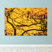 Goldene Adern des Herbstes Leinwanddruck (Insitu (Holzboden))