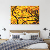 Goldene Adern des Herbstes Leinwanddruck (Insitu (Schlafzimmer))