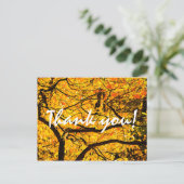 Goldene Adern des Herbstes Postkarte (Stehend Vorderseite)