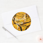 Goldene Adern des Herbstes Runder Aufkleber (Umschlag)