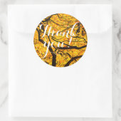 Goldene Adern des Herbstes Runder Aufkleber (Tasche)