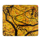 Goldene Adern des Herbstes Schneidebrett (Vorderseite)