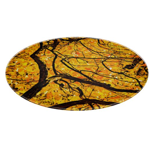 Goldene Adern des Herbstes Schneidebrett (Ecke)