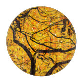 Goldene Adern des Herbstes Schneidebrett (Vorderseite)