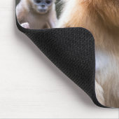 Goldene Affenfamilie Mousepad (Ecke)