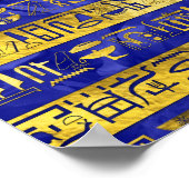 Goldene ägyptische Hieroglyphen Poster (Ecke)