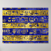 Goldene ägyptische Hieroglyphen Poster (Vorne)