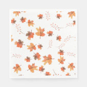 Goldene Ahorn-Blätter fallen botanisch Serviette (Vorderseite)