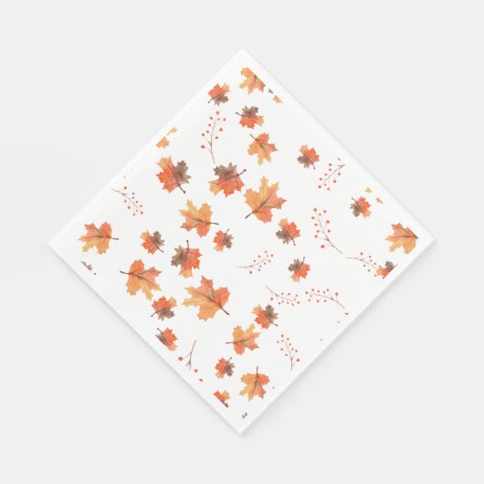 Goldene Ahorn-Blätter fallen botanisch Serviette (Ecke)