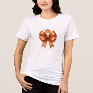Goldene Ahorn-Ernte Hochwertige Dekorative Schleif Tri-Blend Shirt