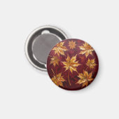 Goldene Ahornblätter Herbstmalerei Magnet (Vorderseite/Rückseite)