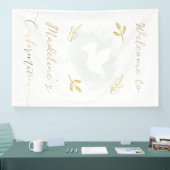 goldene Akzente Konfirmation Willkommen Banner (Messe)