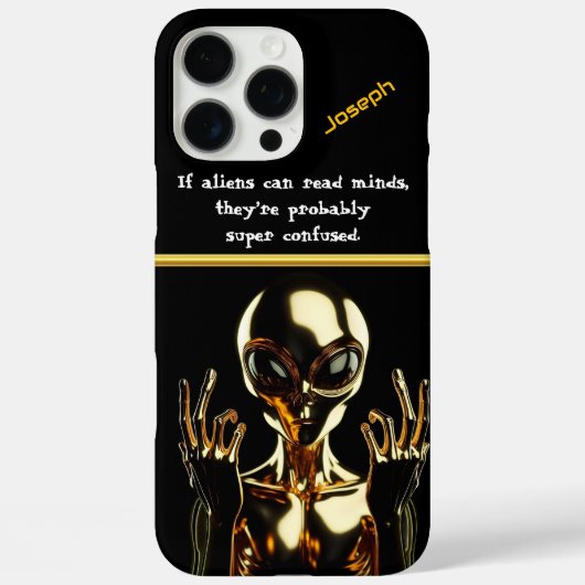 Goldene Alien im Gebiet 51 Case-Mate iPhone Hülle (Rückseite)