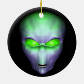 Goldene Alien Keramik Ornament (Hinten)