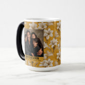 Goldene Amaryllis Textur Daddy Pop Familie Verwandlungstasse (Vorderseite Links)