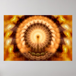 Goldene Amber-Divine-Emanations-Mandala Poster
