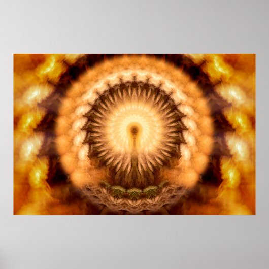 Goldene Amber-Divine-Emanations-Mandala Poster (Vorne)