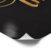 Goldene Ambition - Motivierend Kalligrafie Kunst Poster (Ecke)