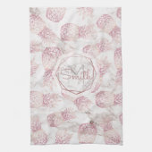 Goldene Ananas der geometrischen Rose Marmormuster Handtuch (Vertikal)