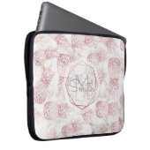 Goldene Ananas der geometrischen Rose Marmormuster Laptopschutzhülle (Vorne Rechts)