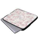 Goldene Ananas der geometrischen Rose Marmormuster Laptopschutzhülle (Vorne Knopf)