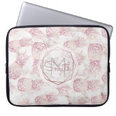Goldene Ananas der geometrischen Rose Marmormuster Laptopschutzhülle (Vorderseite)