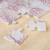 Goldene Ananas der geometrischen Rose Marmormuster Puzzle (Seite)