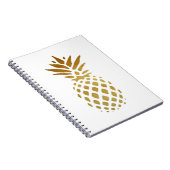 Goldene Ananas, Frucht im Gold Notizblock (Rechte Seite)