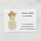 Goldene Ananas, Frucht im Gold Visitenkarte (Vorderseite)