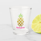 Goldene Ananas | Fun Tropical Shot Glas (Vorderseite)