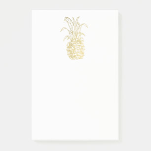 Goldene Ananas Gold Faux Folie Elegant Custom Post-it Klebezettel