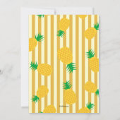 Goldene Ananas-Haus-Erwärmungs-Party Einladungen (Rückseite)