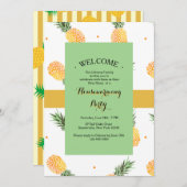 Goldene Ananas-Haus-Erwärmungs-Party Einladungen (Vorne/Hinten)
