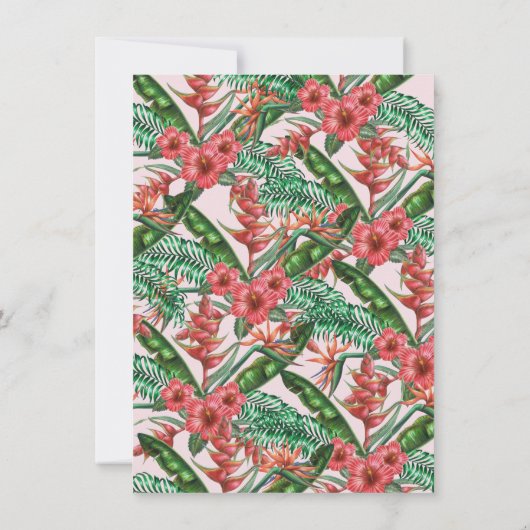 Goldene Ananas Luau Party Einladung (Rückseite)