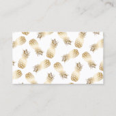 Goldene Ananas-Muster-Eventplanung Visitenkarte (Vorderseite)