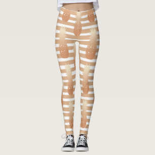 Goldene Ananas-Muster Tropisch Leggings