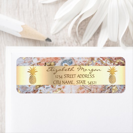 Goldene Ananas Ombre Marmor gestreift (Insitu)