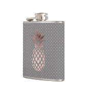 Goldene Ananas-Polka-Punkte der Rose Flachmann (Links)