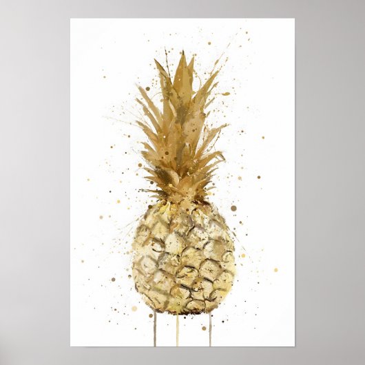 Goldene Ananas Poster (Vorne)