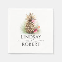 Goldene Ananas Tropical Beach Hochzeit