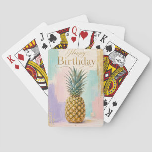 Goldene Ananas Tropical Geburtstag Spielkarten