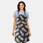 Goldene Ananas Tropical Pineapa Girly Chic Pattern Schürze (Getragen)