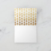 Goldene Ananas vielen Dank Dankeskarte (Innenseite)