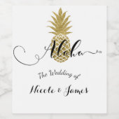 Goldene Ananas Wine Locarno Ristorante da Valentin Weinetikett (Einzelnes Label)