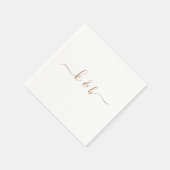Goldene Anfangsbuchstaben des Paares Swash-Schrift Serviette (Ecke)