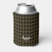 goldene Anker für Schiffe mit Monogramm Dosenkühler (Kanne Rückseite)