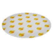 Goldene Äpfel auf Weiß Schneidebrett (Ecke)
